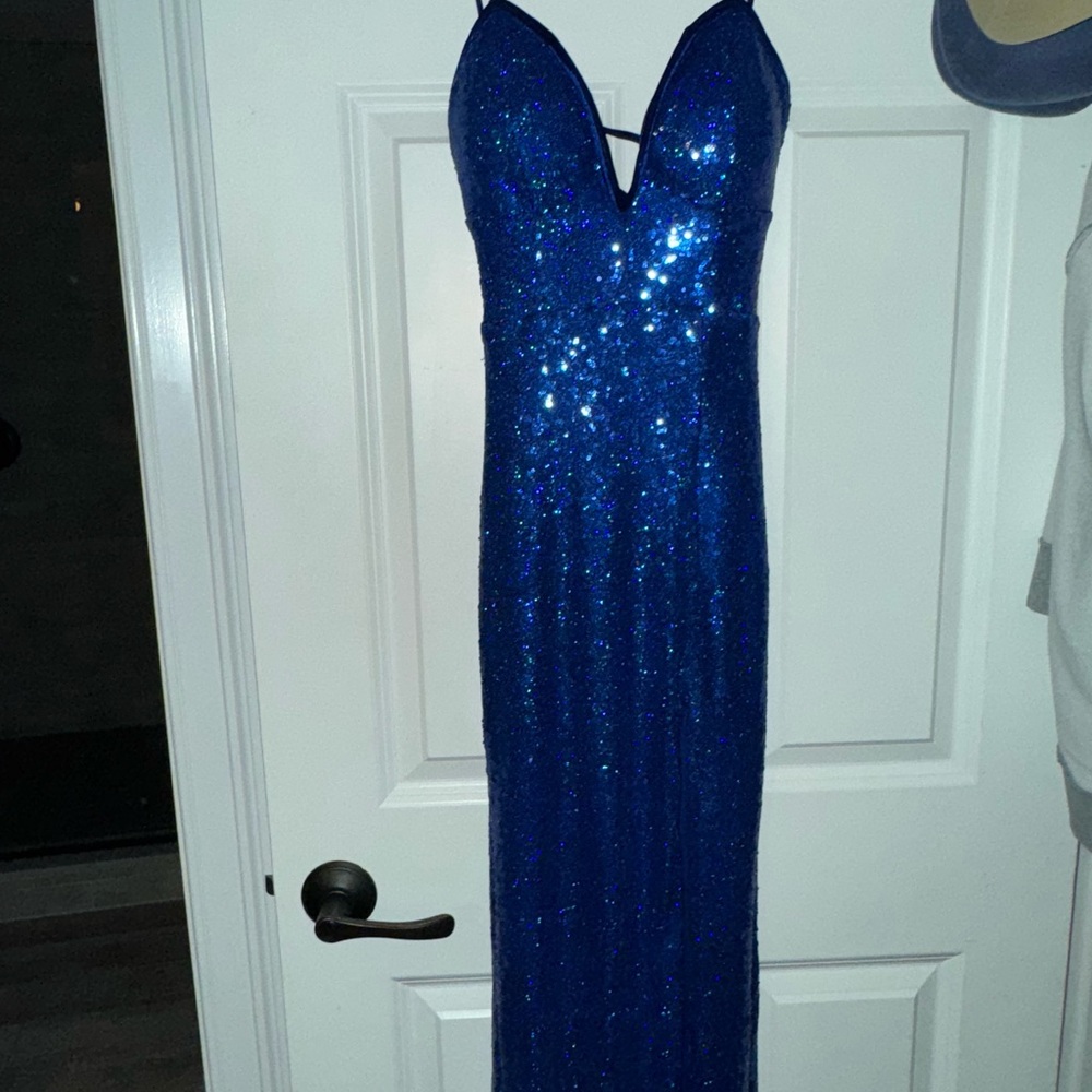 Stunning Blue Sequin Gown